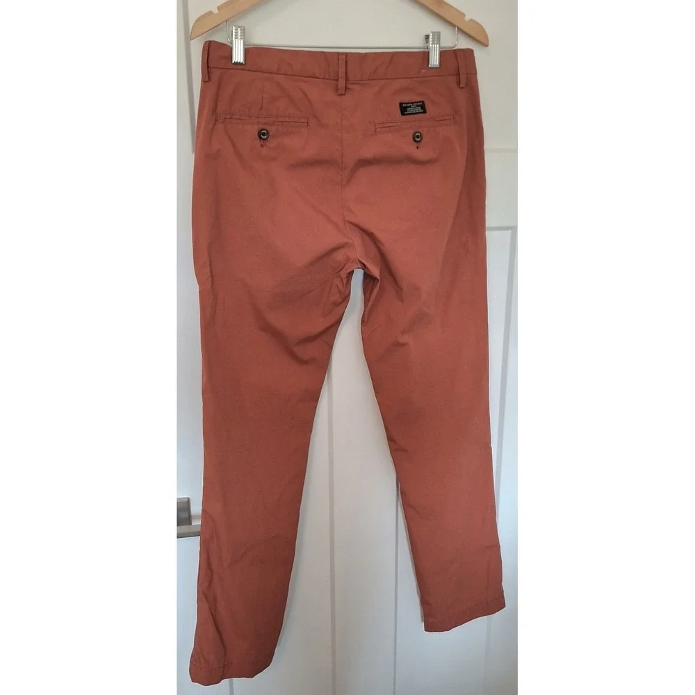 Banana Republic Men's Aiden Cinnabar Cotton Pants Size 31 X 32 Summerweight